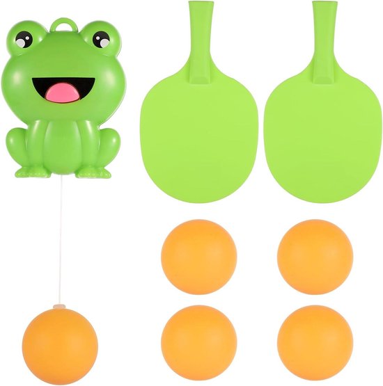 TONFEION Tafeltennis Rebound Board Tafeltennis Retourbord Pro Return Terugbord Returnboard Trainingsapparaat Ping Pong Rebounder met 8 rode rubbers voor indoor zelftraining