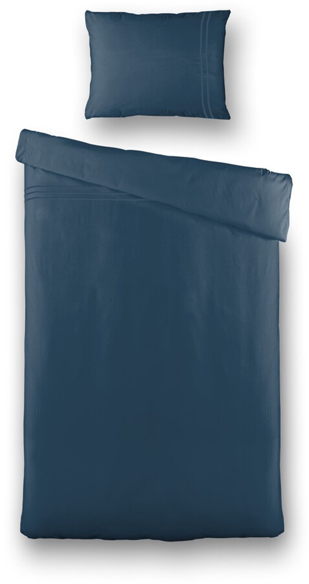 Presence Dekbedovertrek Egyptisch Katoen Uni - Donker Blauw - 140x260