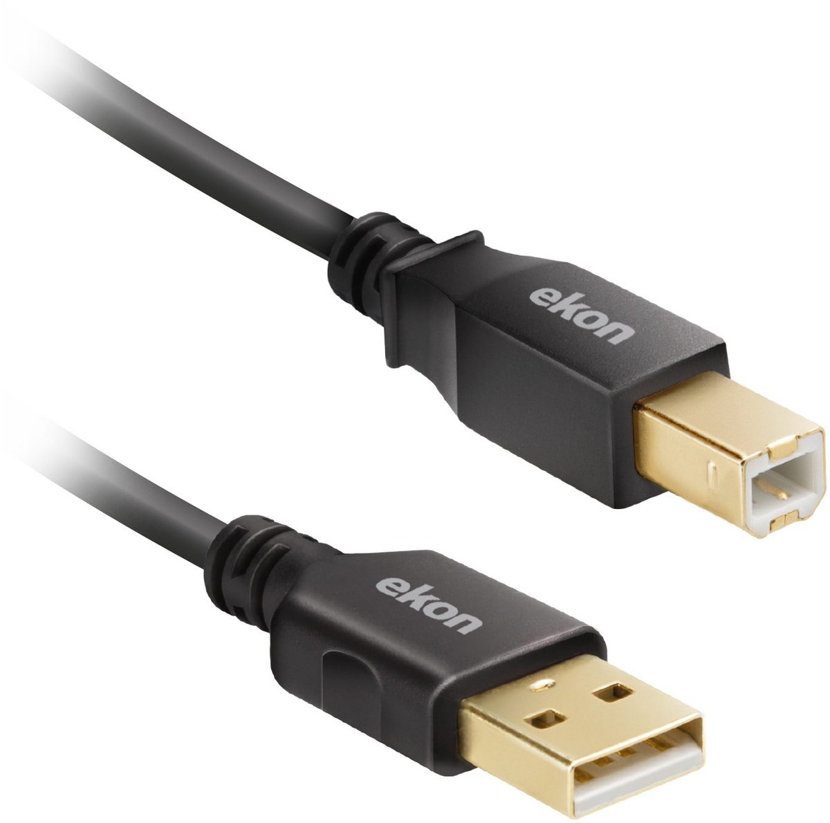 Ekon ECITUSB50ABMMG USB-kabel USB 2.0 5 m USB A USB B Zwart