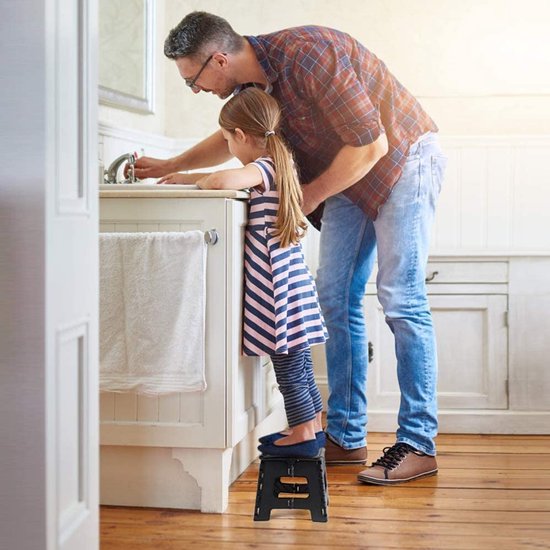 roba Montessori learning tower - safe step stool for children - ideal as a kitchen aid - up to 80 kg load - wood anthracite