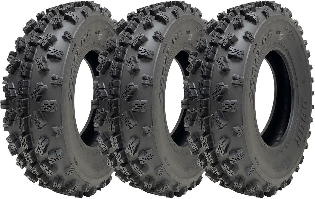 20x6-10 ATV-banden OBOR Advent 155/85-10 tubeless, goedgekeurd voor de openbare weg, 73 kg (set van 3)
