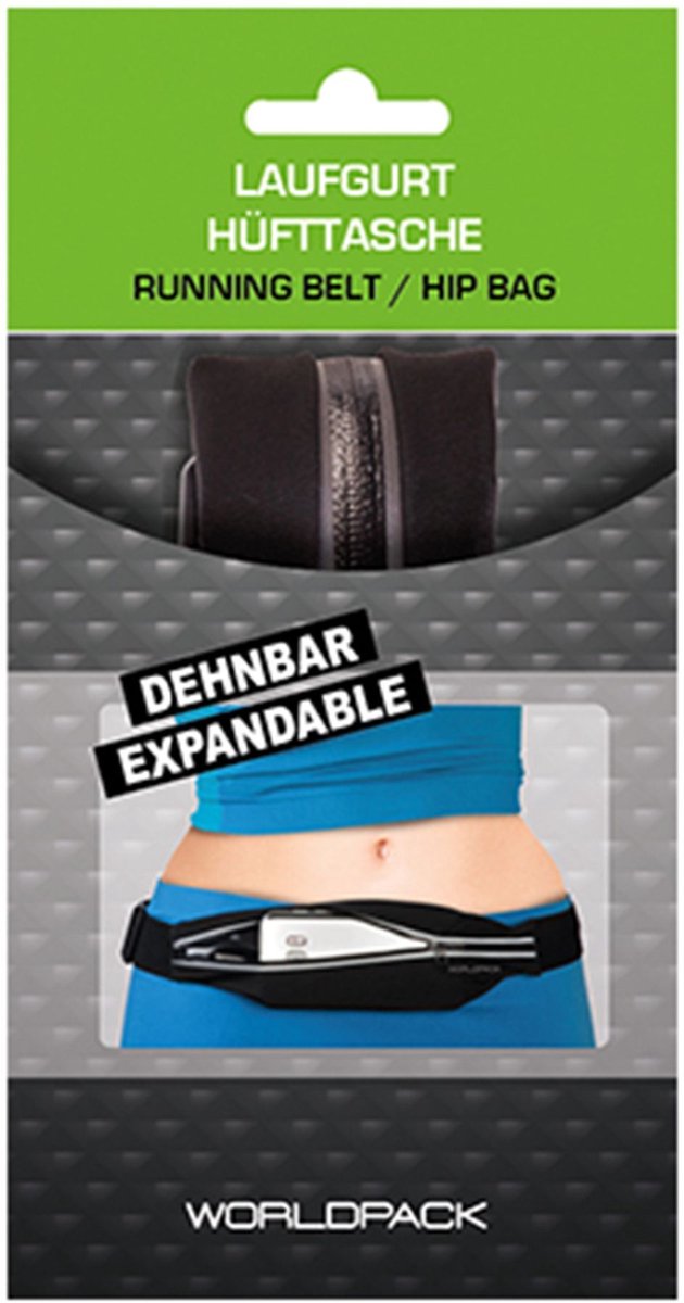 Worldpack Running Belt / Heuptas Zwart