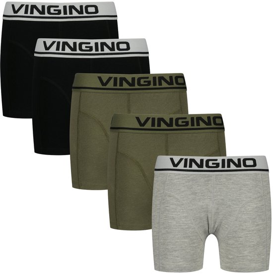 Zwarte Vingino boxershort met wit logo-elastiek.