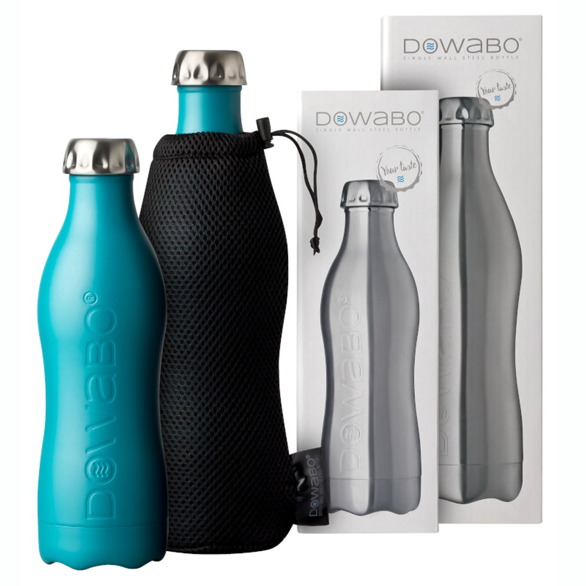Dowabo drinkfles Cocktail Coll enkelwandig Grasshopper - 1200 ml - Groen