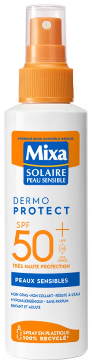 Mixa Dermo Protect Zonnespray Gevoelige Huid SPF50+ 150 ml