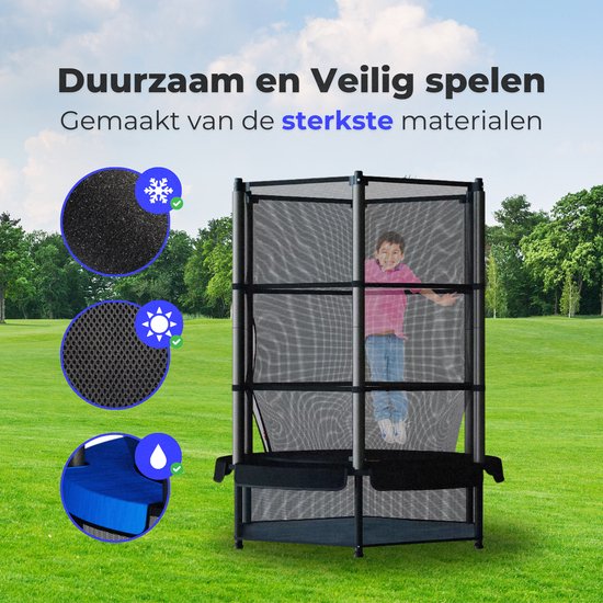 Plum trampoline Junior met veiligheidsnet blauw 4,5ft - Van den Broek Biljarts Plum trampoline Junior met veiligheidsnet blauw 4,5ft - Van den Broek Biljarts