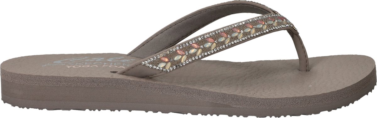 Skechers Meditation - Lucky One - Dames Slippers - Taupe