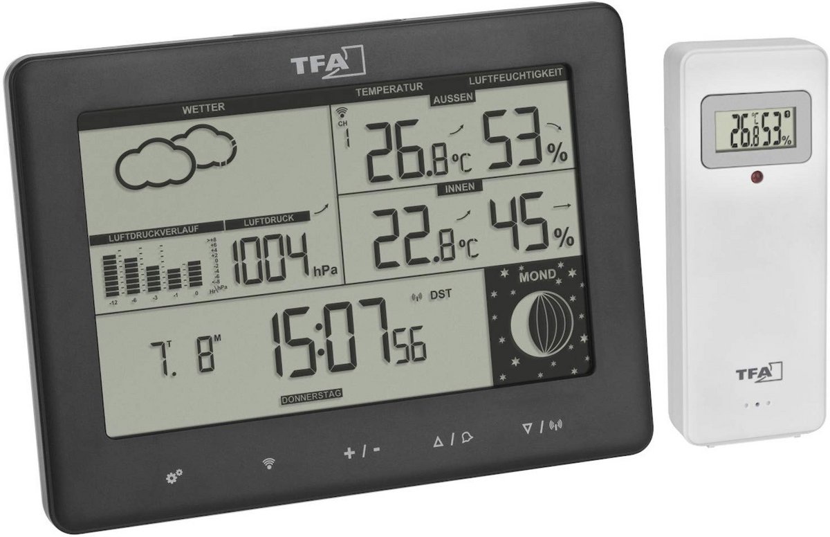 Draadloos Weerstation voor Binnenklimaatcontrole met Weersvoorspelling en Luchtdrukmeting