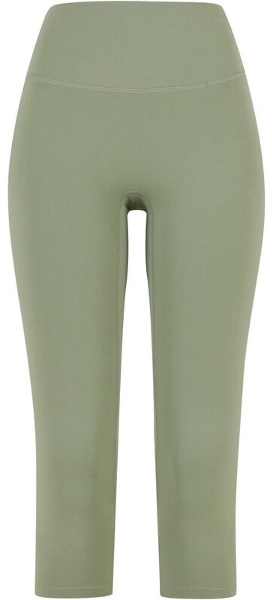 Urban Classics Capri Legging Vrouwen Leggings L Polyamide Groen