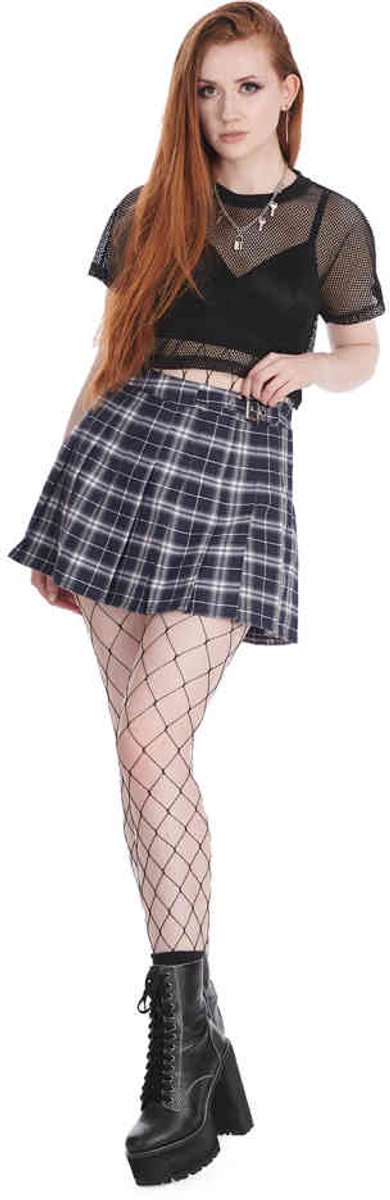 Banned - Chicks With Kiks Korte rok - XXS - Blauw