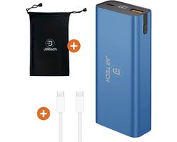 JIR Tech® – Powerbank 10000 mAh – 45W Snelladen – Speedcharging Powerbank – 1 USB- en 1 USB-C-poorten – Led indicator – Metaal – Noodpakket – Compact & Krachtig & Lichtgewicht – Externe batterij – Voor GSM’s & Tablets – Mini Powerbank