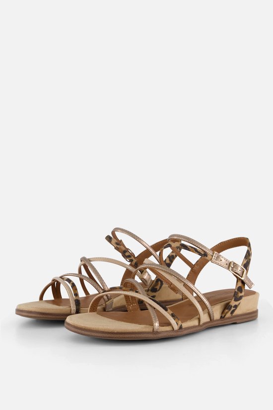 Tamaris Leopard Sandalen beige Textiel - Maat 40