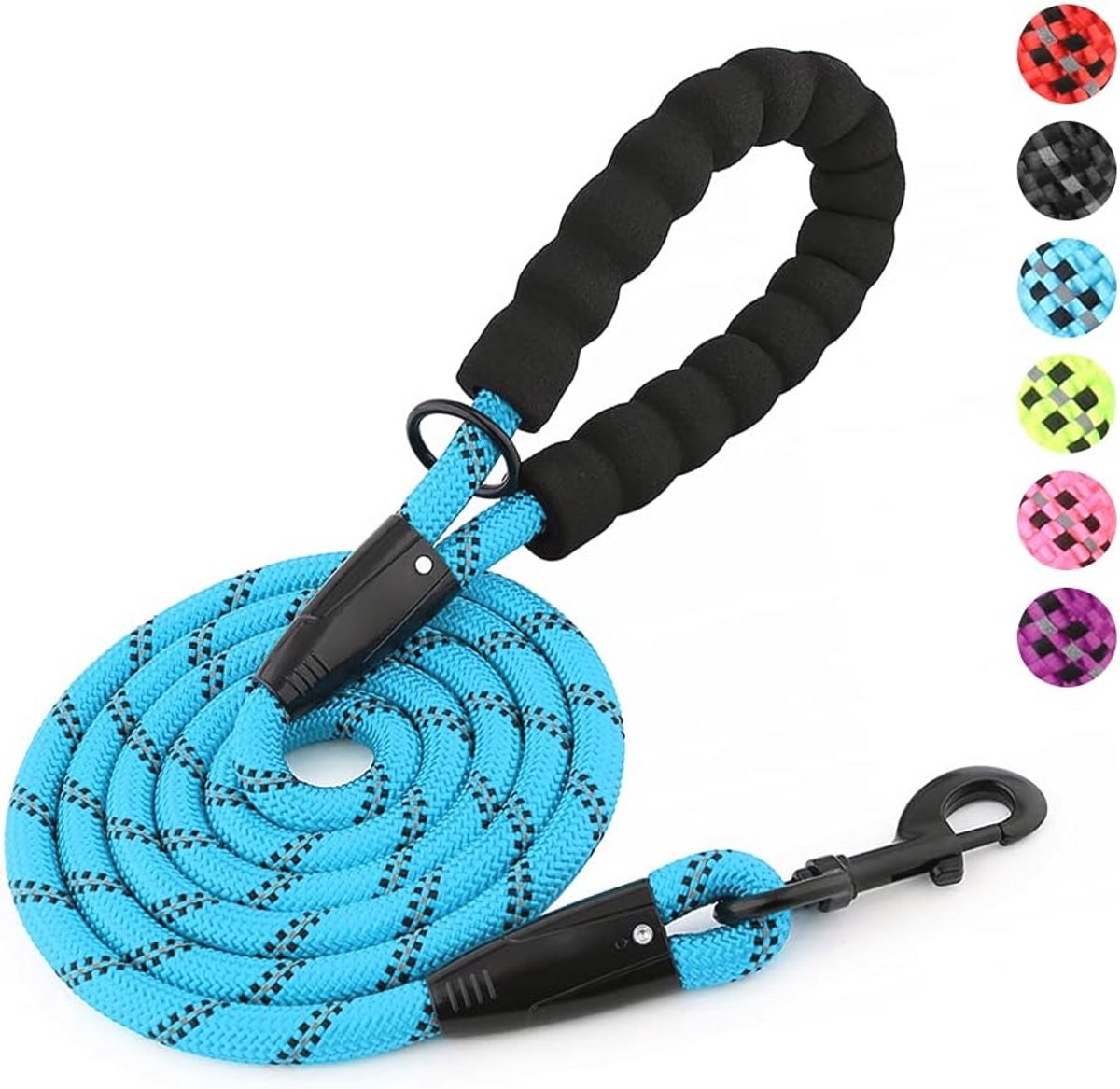 Hondenlijn met Comfortabele Schuimrubberen Handgreep - Reflecterende, Sterke en Duurzame Lood voor Kleine tot Grote Honden (120/150/180CM)
