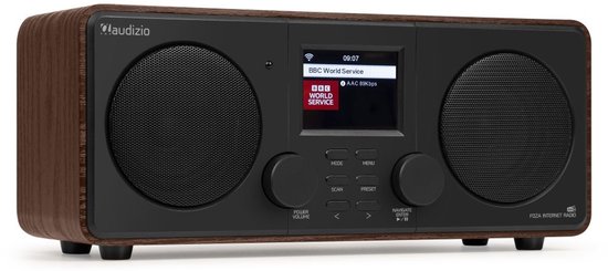 Internetradio - Audizio Foza digitale radio met Bluetooth - DAB radio en FM radio in één - Houtlook