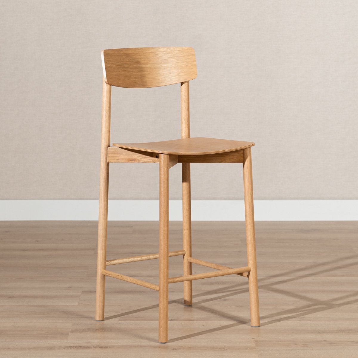 Bronx71 Scandinavische barkruk Reza naturel eiken 68,5 cm - barstoel