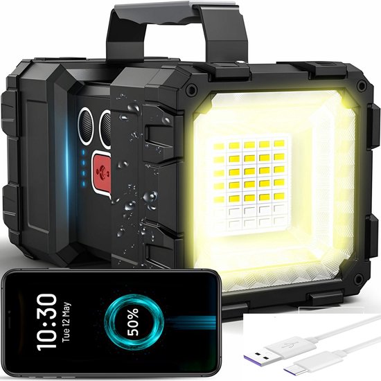 Lampe De Camping LED 1500 Lumens - Orange - Rechargeable - Autonomie 40h