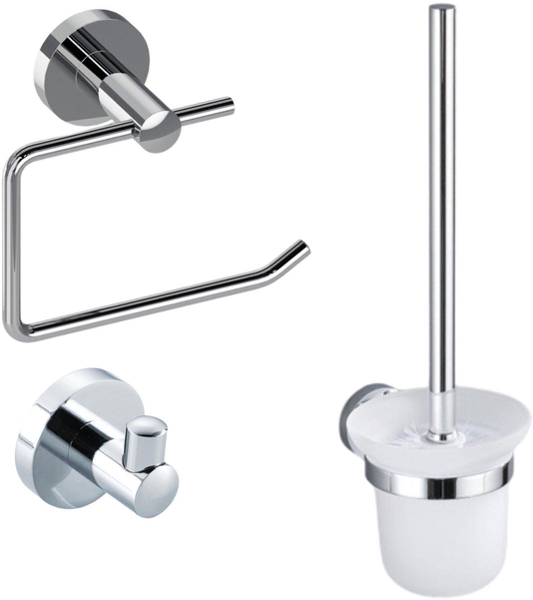FugaFlow Eccelente Acces Toiletset 3-delig Chroom