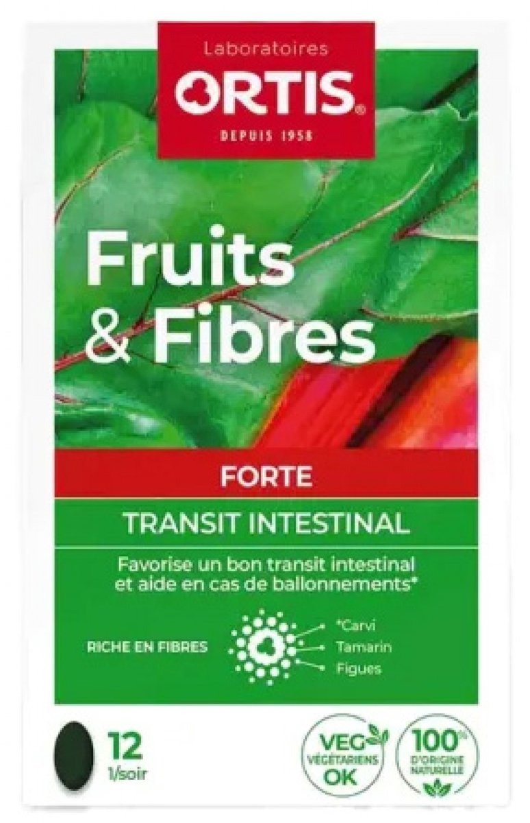 Ortis Vruchten & Vezels Forte Darmtransit 12 Tabletten