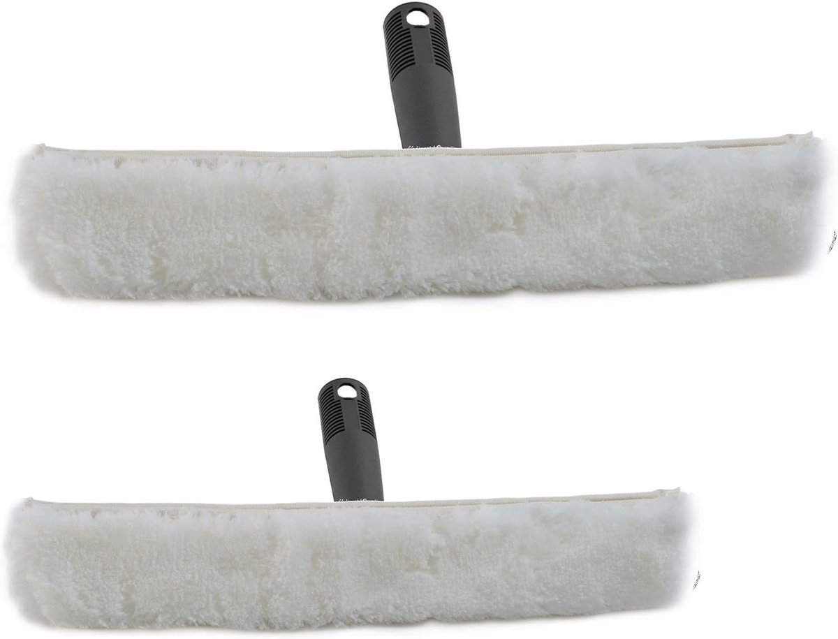 Novaliv raamwisser 35 cm + 45 cm ruitenwisser van vliesschuim voor het reinigen van ramen, raamwisser, raamreiniger, raamreiniger, raamreiniging, raamreiniger