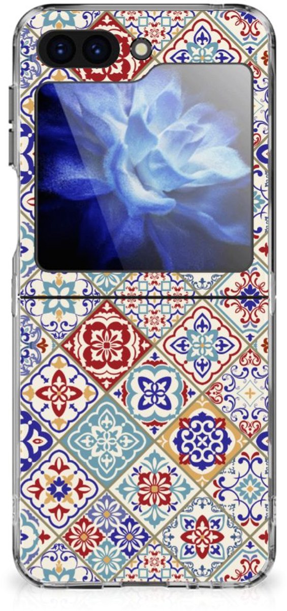 Samsung Galaxy Z Flip 6 TPU Siliconen Hoesje Tiles Color
