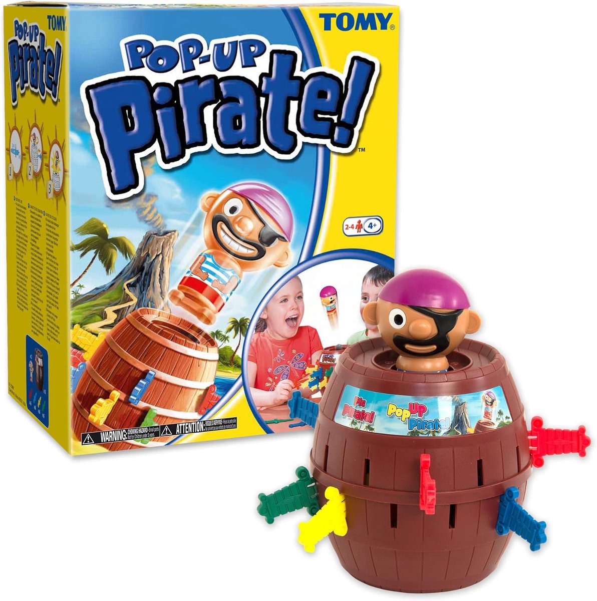Pop Up Pirate Actiespel - Kinderspel voor het Gezin en Peuters, Leuk Actiespel voor Kinderen van 4 tot 8 Jaar