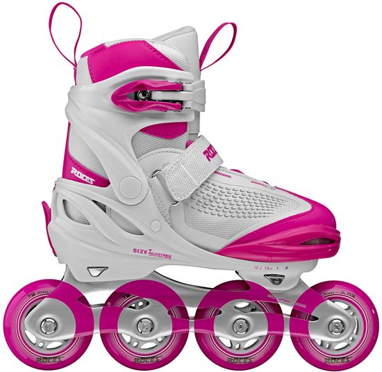 Roces - Moody X TIF Girl Verstelbare Skeelers - Kinderen - Wit - Roze - 30-35