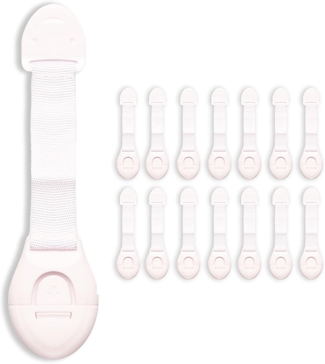 Image of 14-Delige Set Kinderveiligheidssluitingen Voor Kasten - Handvergrendeling voor Kinderen van 1-3 Jaar - Geschikt voor Koelkasten en Kasten - Veiligheid voor Huis en Kinderen