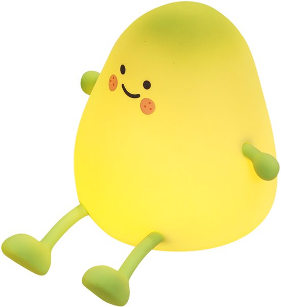 Kinder Nachtlampje | Mango | Timer | Veilig voor Kinderen | Nachtlampje Baby | Zacht Siliconen | Dimbaar | Telefoonhouder | Draadloos | Babykamer Verlichting | USB Oplaadbaar | LED | Slaaphulp Kinderen | Bedlampje | Kindvriendelijk | Fruit | Duurzaam