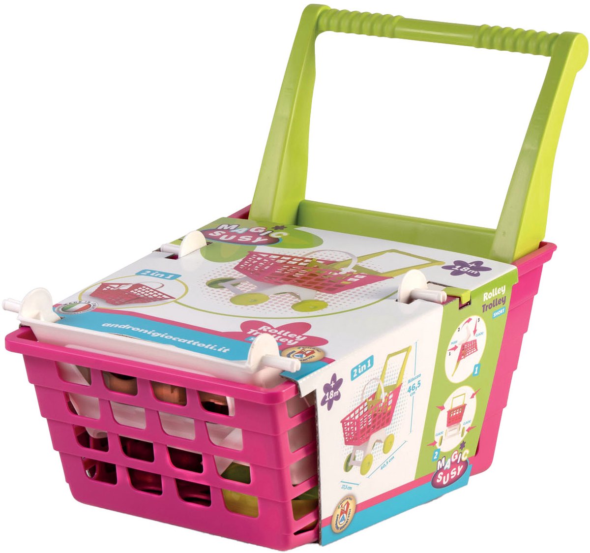 Winkelwagen Roze/Groen