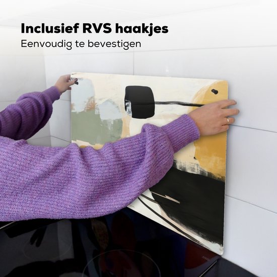 KitchenYeah® Inductie beschermer 71x52.5 cm - Paint - Abstract - Kleuren - Kookplaataccessoires - Afdekplaat voor kookplaat & Spatscherm achterwand - Inductiebeschermer - Inductiemat - Inductieplaat mat - Keuken decoratie