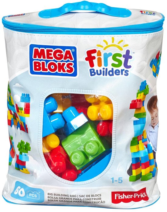 MEGA Bloks Grote bouwtas - 60 blokken - Classic bouwstenen