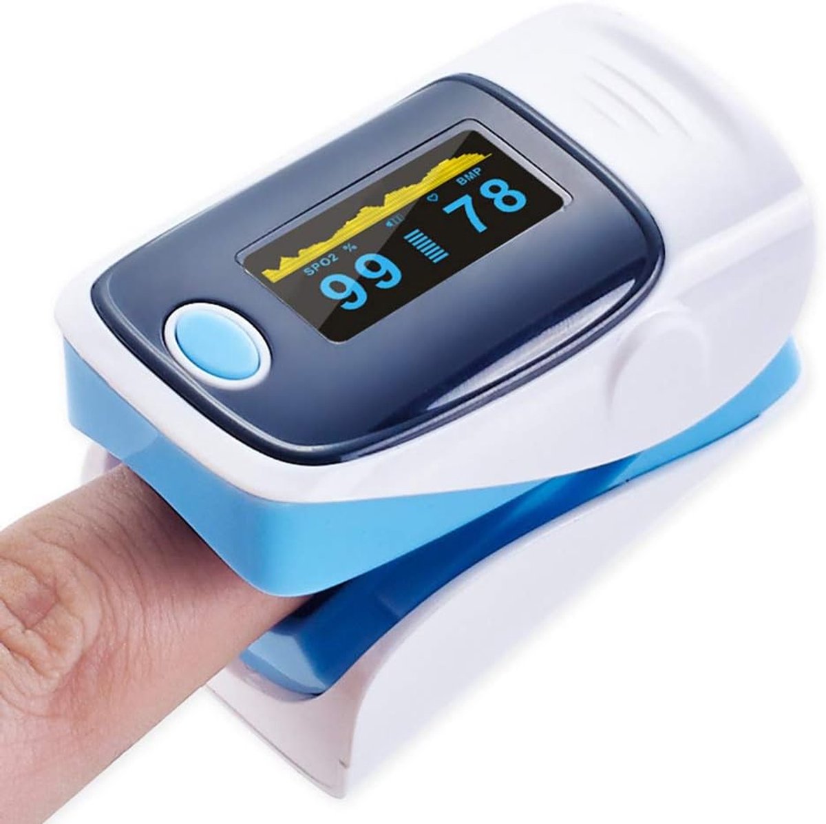 Pulsoximeter met OLED-monitor voor Zuurstofverzadiging en Hartslagmeting