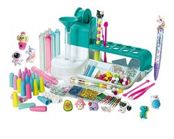 Clementoni iDea - Pennen Creatiestudio - Knutselpakket vol Accessoires - Kawaii Glitterpennen - Het Creatieve Cadeautje - Vanaf 6 jaar