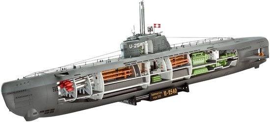 Revell Boot U-Boot Typ XXI U 2540 & Intérieur - Kit - 1: 144