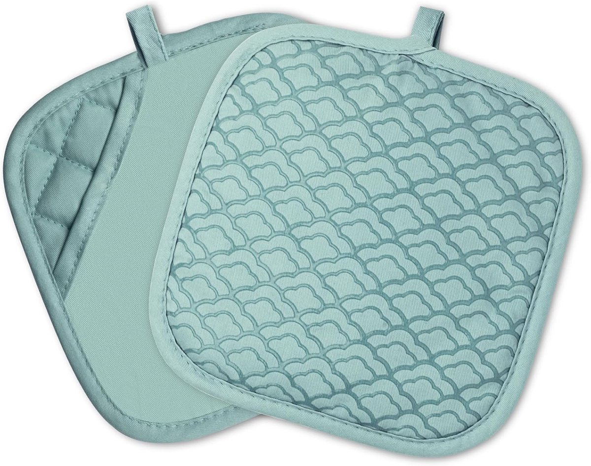 Set van 2 pannenlappen - hittebestendig - katoen met antislip