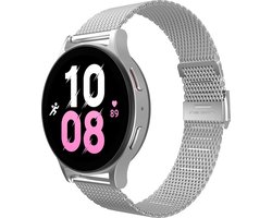 Cazy horlogebandje geschikt voor Samsung Galaxy Watch Bandje (Silksteel) - Smartwatchbandjes - Universeel bandje geschikt voor Samsung Galaxy Watch 7 / Watch 6 / Watch 5 / Watch 4 / Watch FE - Zilver