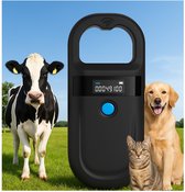 Premium RFID Chipreader voor Huisdieren – Compacte Chiplezer – USB Oplaadbaar – FDX-B & EMID – Geschikt voor Katten, Honden en Andere Dieren – zwart