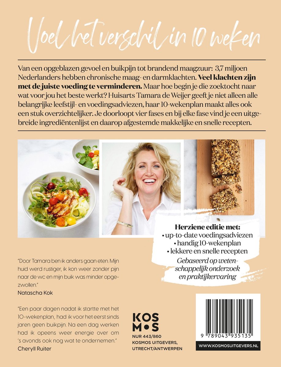 Eet beter voor je maag en darmen met huisarts Tamara de Weijer - back cover