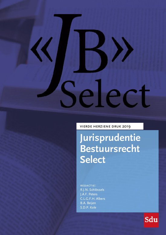 Jurisprudentie Bestuursrecht Select 2019 - cover