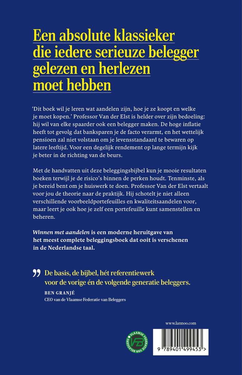 Winnen met aandelen, Roland Van Der Elst | 9789401499453 | Boeken | bol