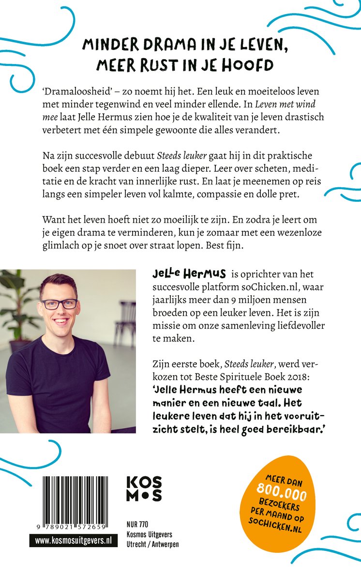 Leven met wind mee - back cover