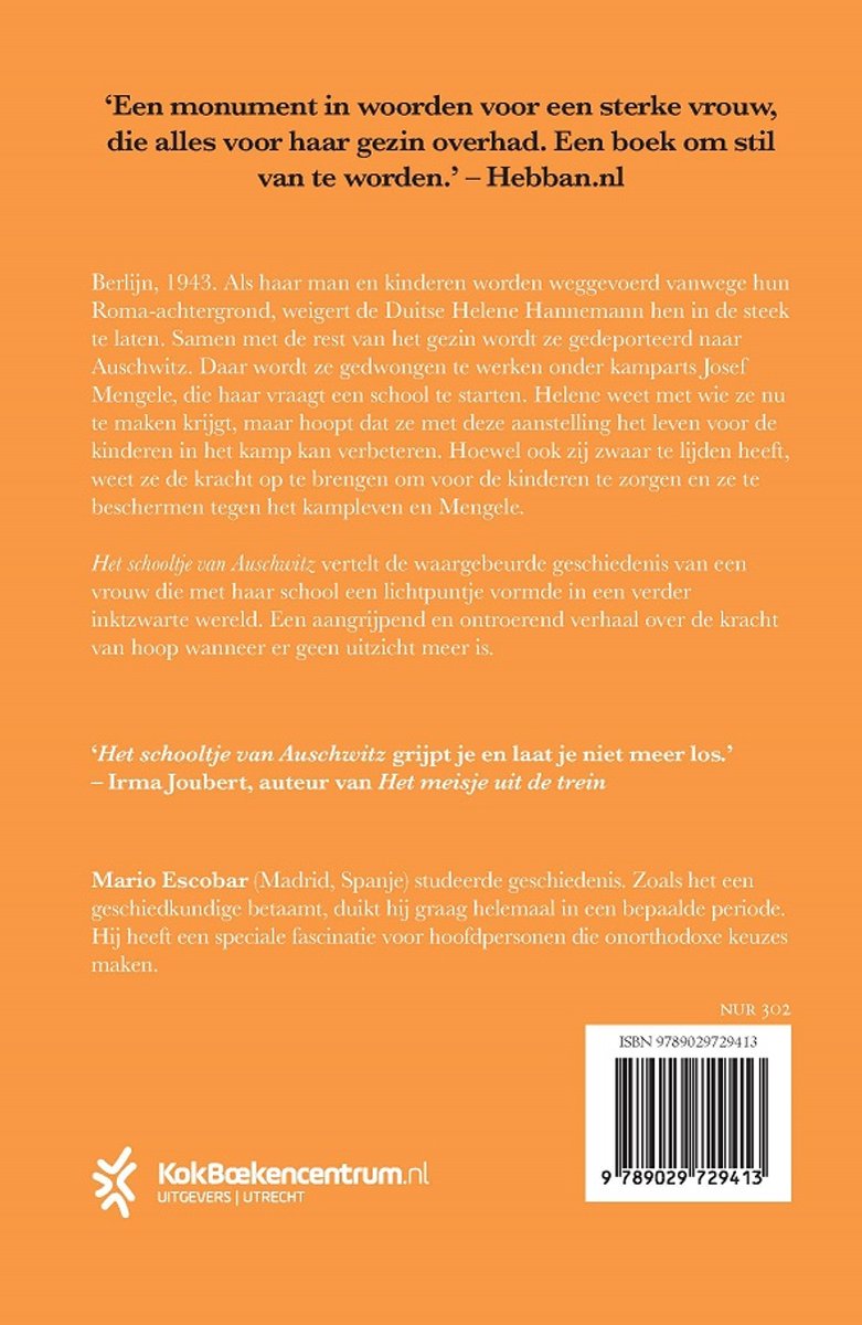 Het schooltje van Auschwitz - back cover