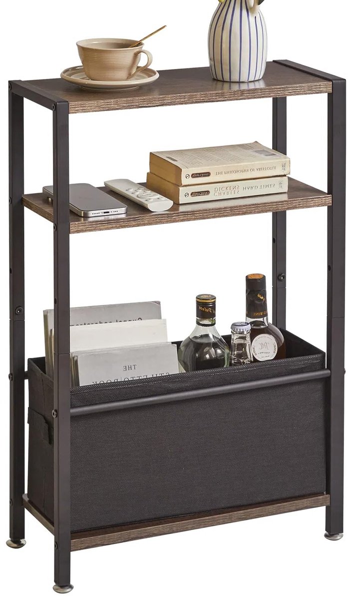 Unyqoos ® Smalle Multifunctionele Bijzettafel met Opbergruimte voor Slaapkamer en Woonkamer
