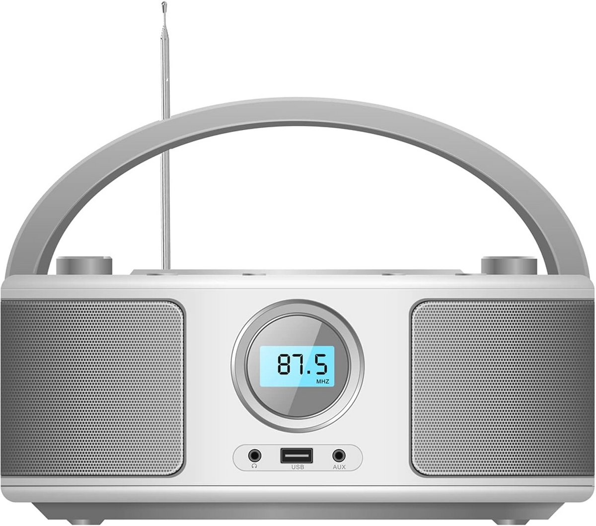 Draagbare CD-speler Boombox met FM-radio en Bluetooth-verbinding