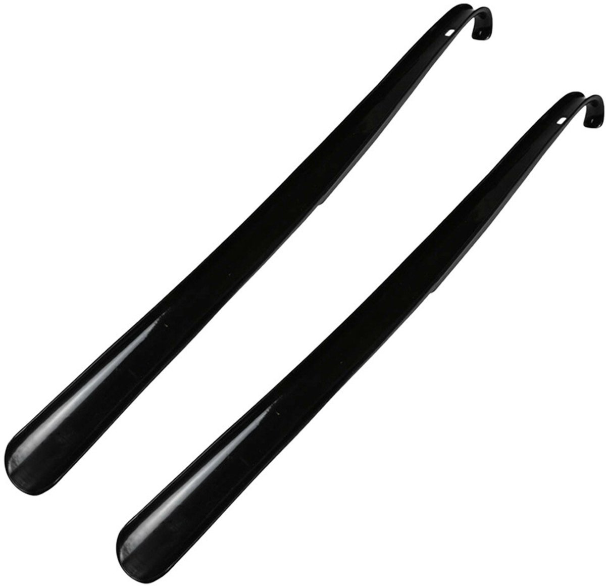 Benson Care Schoenlepel - 2x - extra lang - kunststof - ergonomisch - zwart - 60 cm - schoen instaphulp