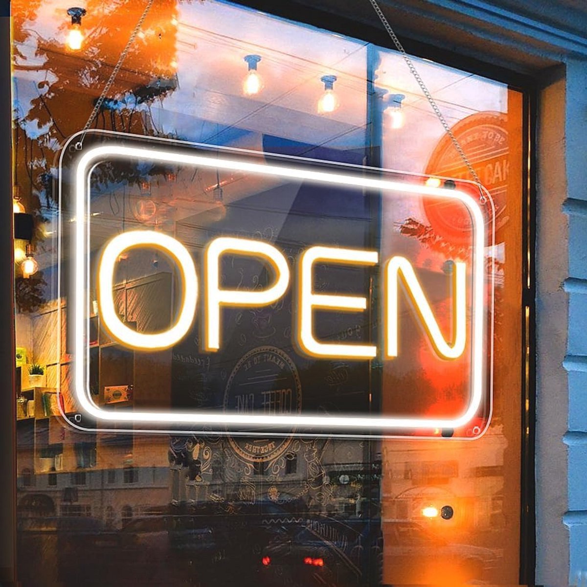 LED Neon Open Sign - 16"x9" Dimbare Verlichting voor Winkels en Restaurants