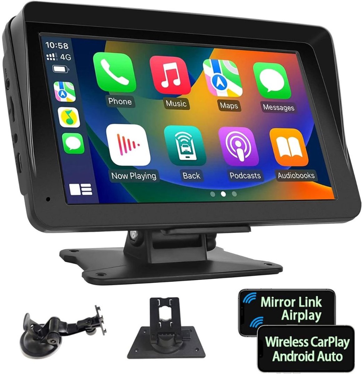 CLGP® Autoradio met Klapscherm - Apple Carplay Scherm - Bluetooth Radio