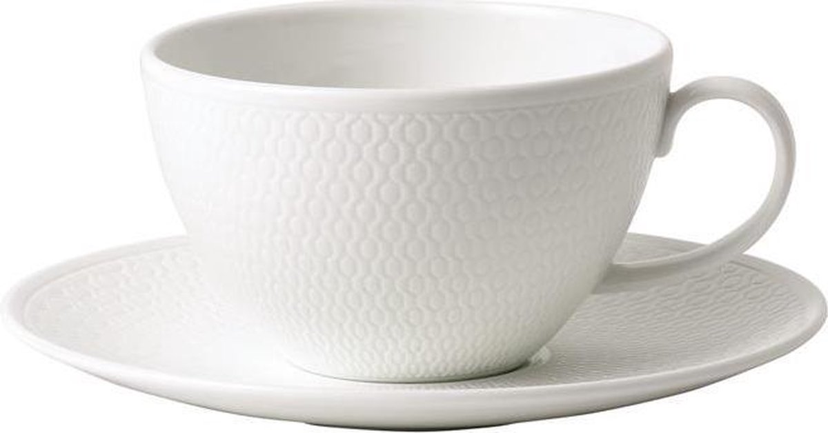 Wedgwood - Gio Theekop & Schotel - 260ml - Wit