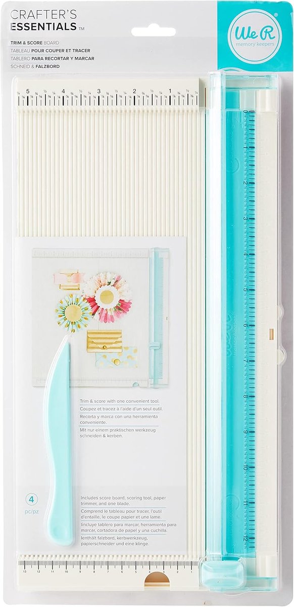 Trim & Score Board voor Papier - Papiersnijder en Vouwplank voor Dozen, Kaarten en Enveloppen - Ideaal voor Scrapbooking en Creatieve Projecten