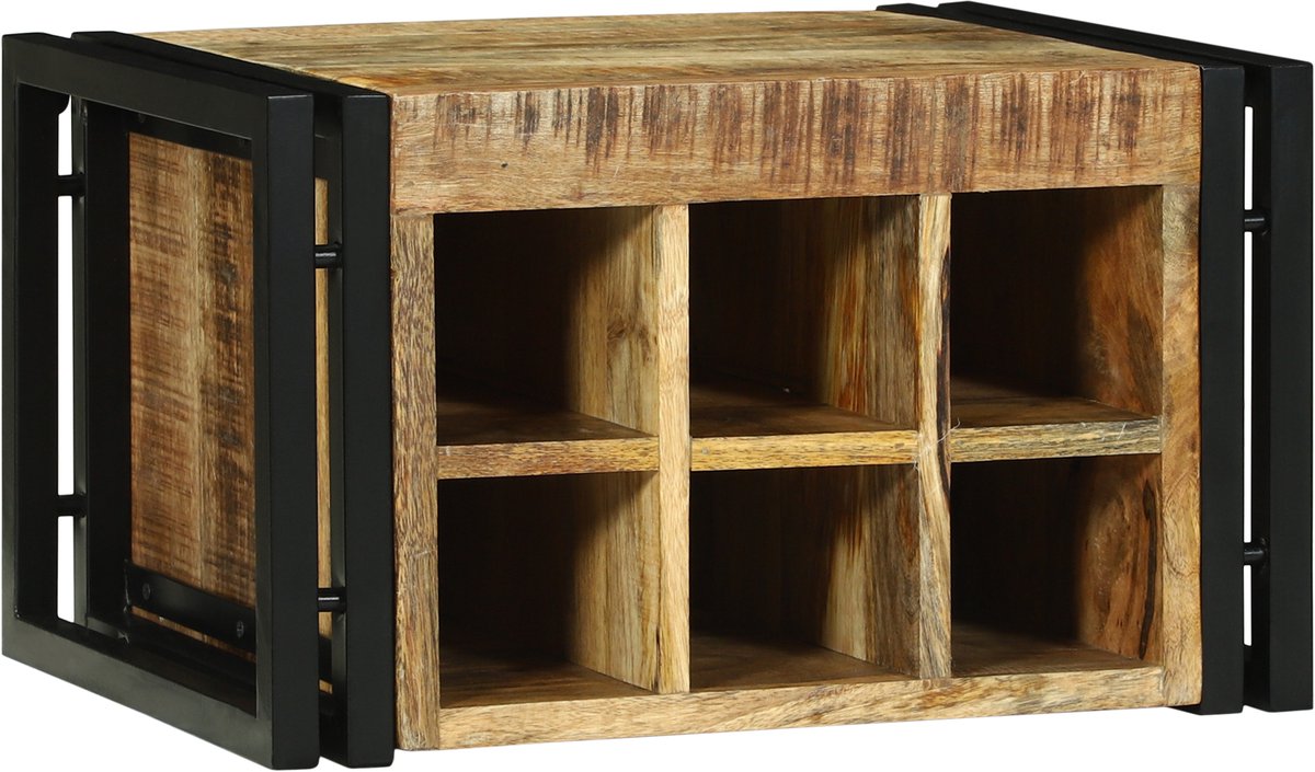 vidaXL - Wijnrek - 2 - pcs - 46 - x - 35 - x - 27,5 - cm - Massief - Mango - Hout